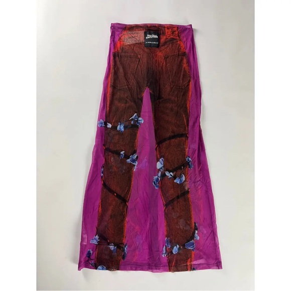 Y/Project x Jean Paul Gaultier Edition Trompe L’Oeil Sheer Maxi Skirt IT38/Small - Picture 7 of 7
